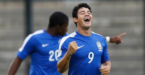 Vinícius Araújo in actie voor een Braziliaanse jeugdelftal. Foto: plazadeportiva.com.